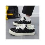 低帮帆布鞋，女式帆布鞋凸纹日常防滑 - Image 4